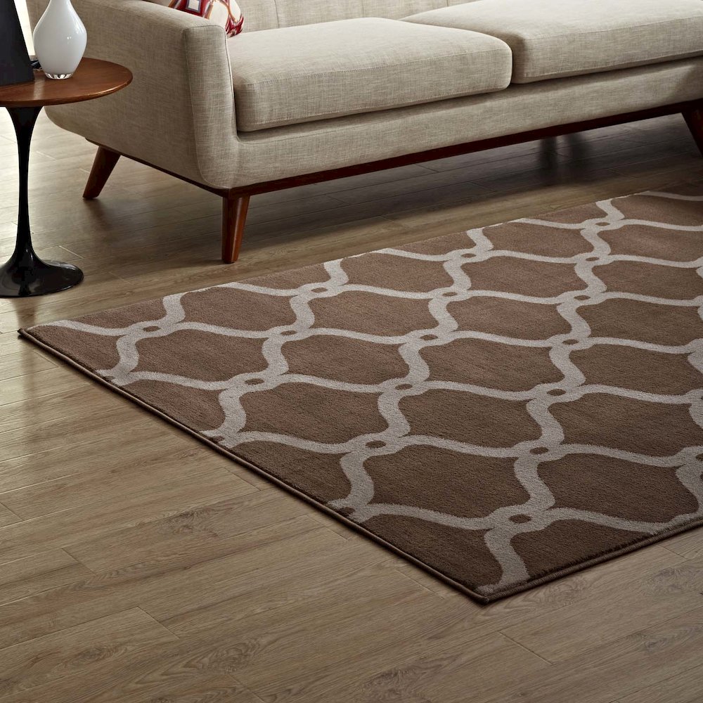 Beltara Chain Link Transitional Trellis 8x10 Area Rug. Picture 7