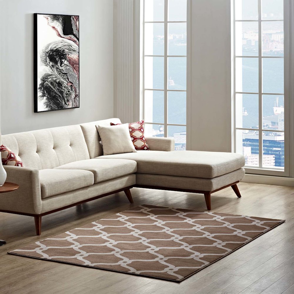 Beltara Chain Link Transitional Trellis 8x10 Area Rug. Picture 5