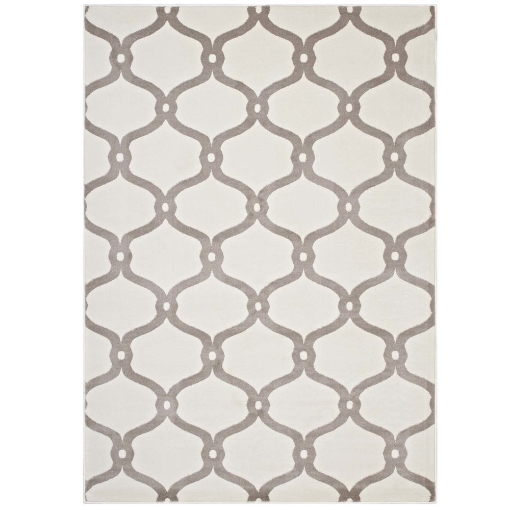 Beltara Chain Link Transitional Trellis 5x8 Area Rug. Picture 1