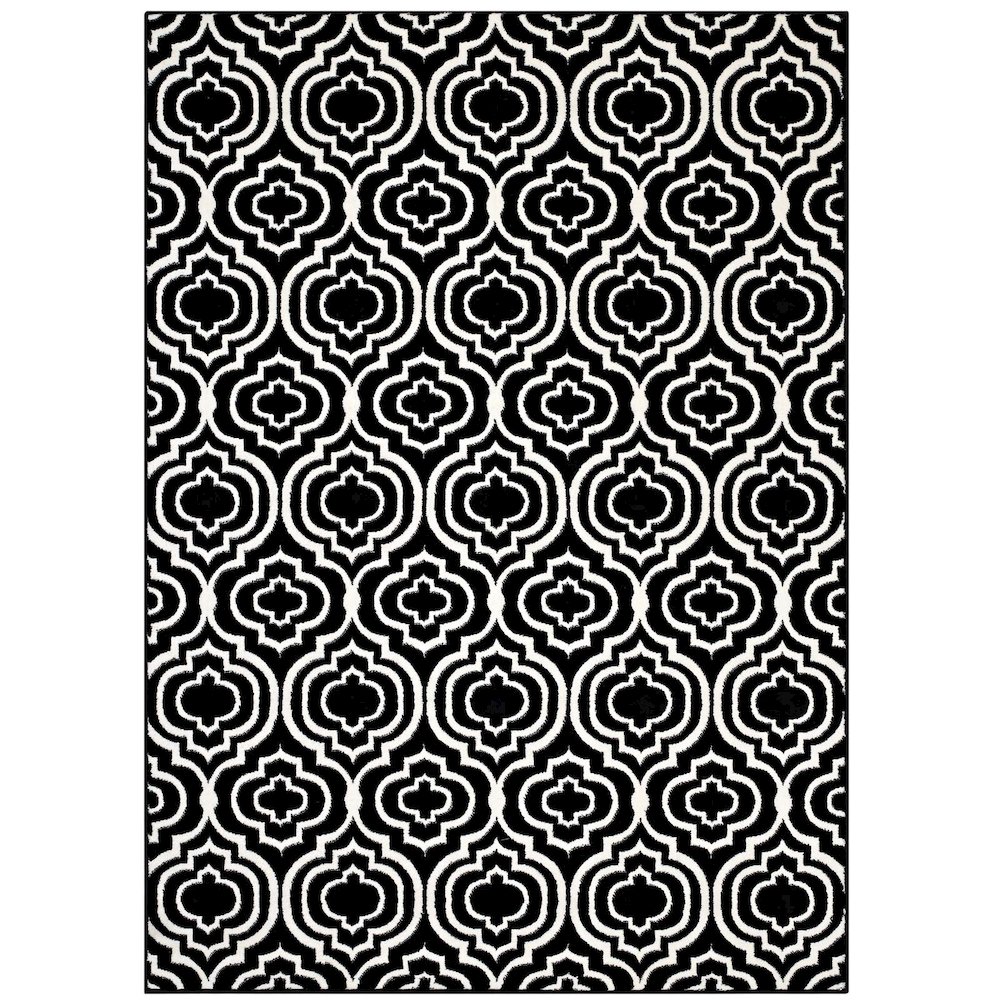 Frame Transitional Moroccan Trellis 5x8 Area Rug. Picture 1