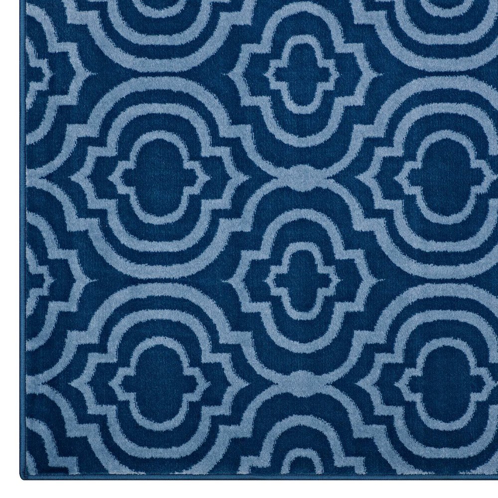 Frame Transitional Moroccan Trellis 5x8 Area Rug. Picture 2