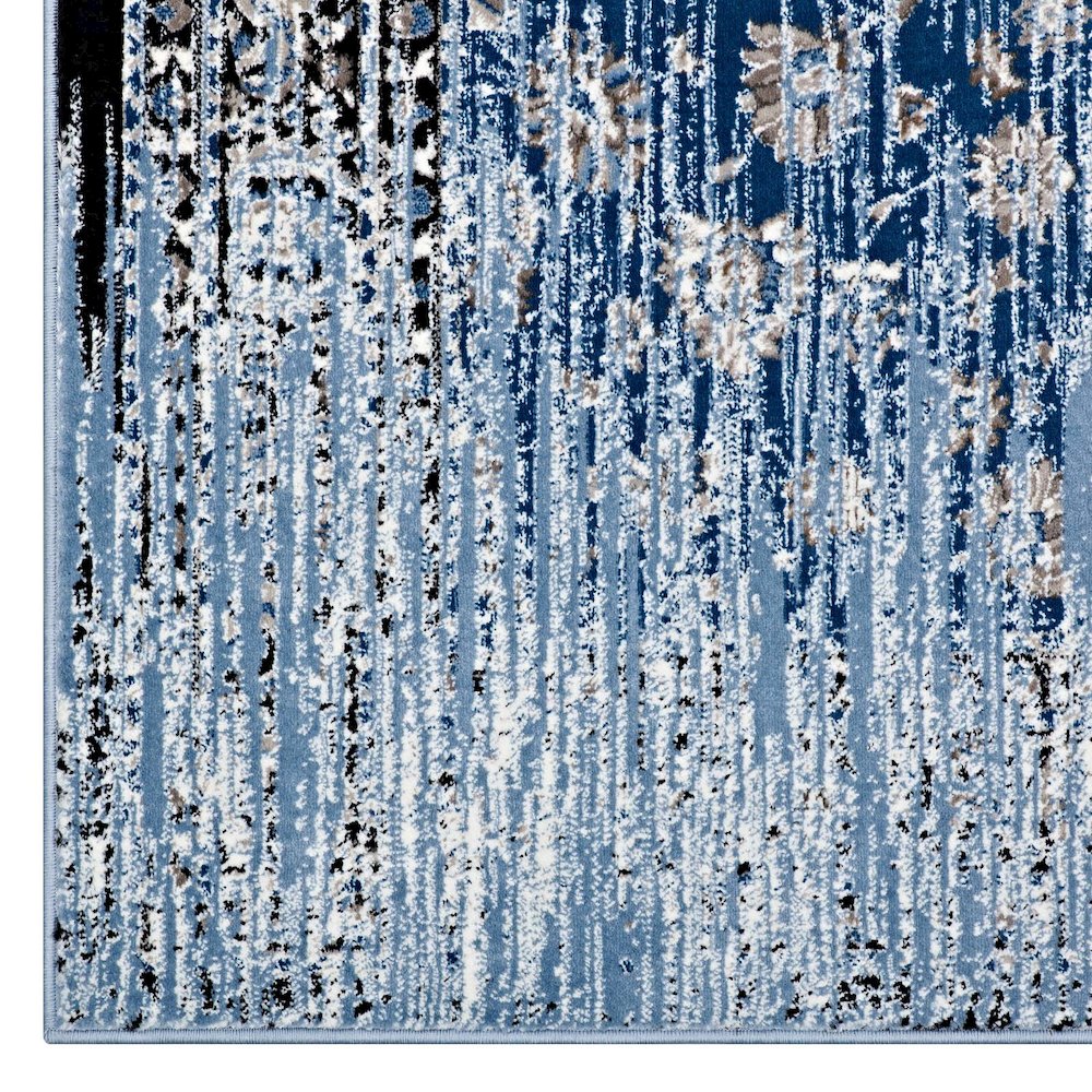 Chiara Distressed Floral Lattice Contemporary 5x8 Area Rug. Picture 2