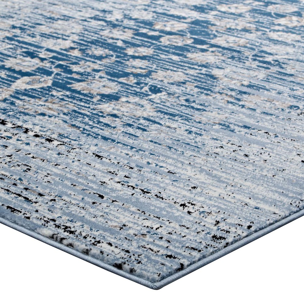 Chiara Distressed Floral Lattice Contemporary 5x8 Area Rug. Picture 3