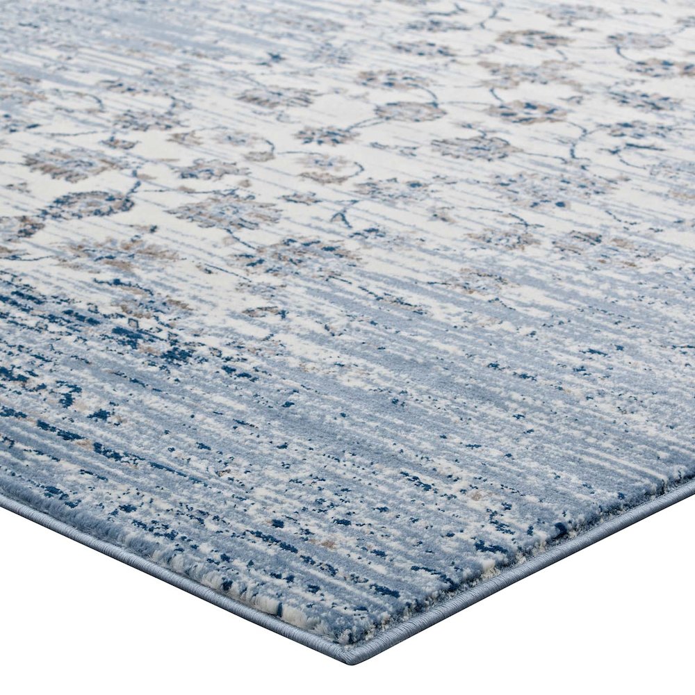 Chiara Distressed Floral Lattice Contemporary 8x10 Area Rug. Picture 3