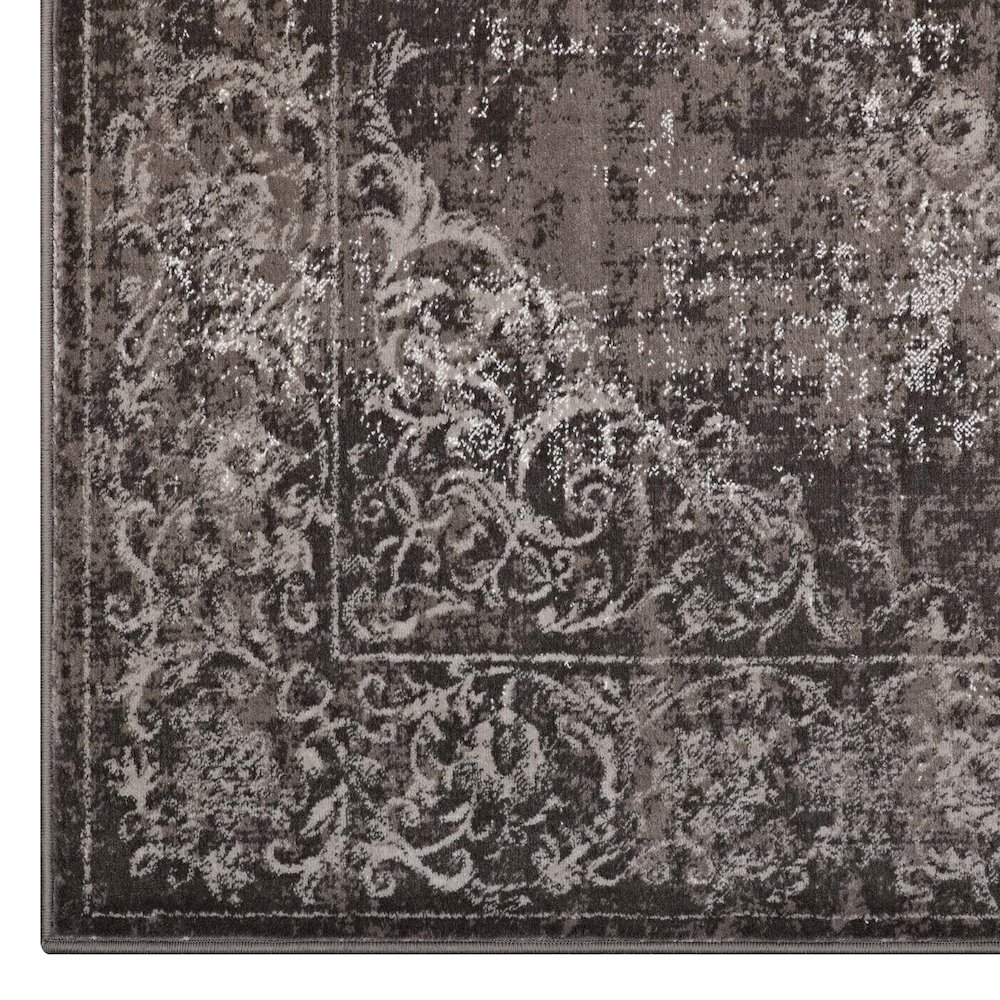 Gamela Rustic Vintage Ornate Floral Medallion 5x8 Area Rug. Picture 2