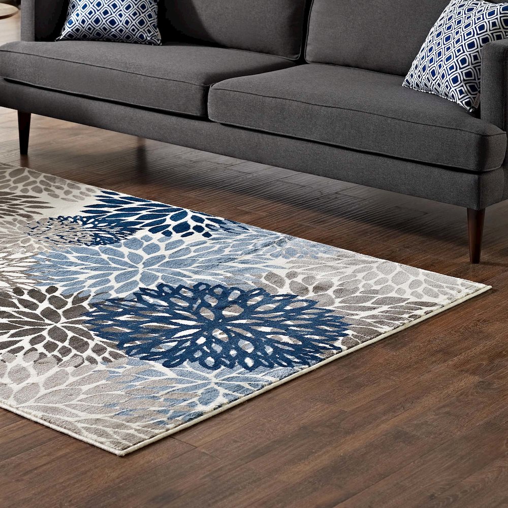Calithea Vintage Classic Abstract Floral 4x6 Area Rug. Picture 8