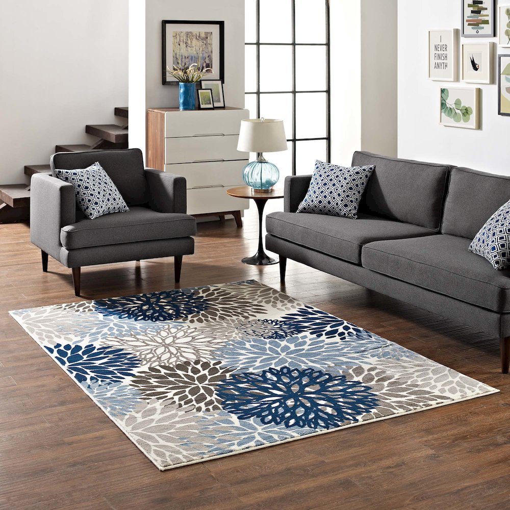 Calithea Vintage Classic Abstract Floral 4x6 Area Rug. Picture 6