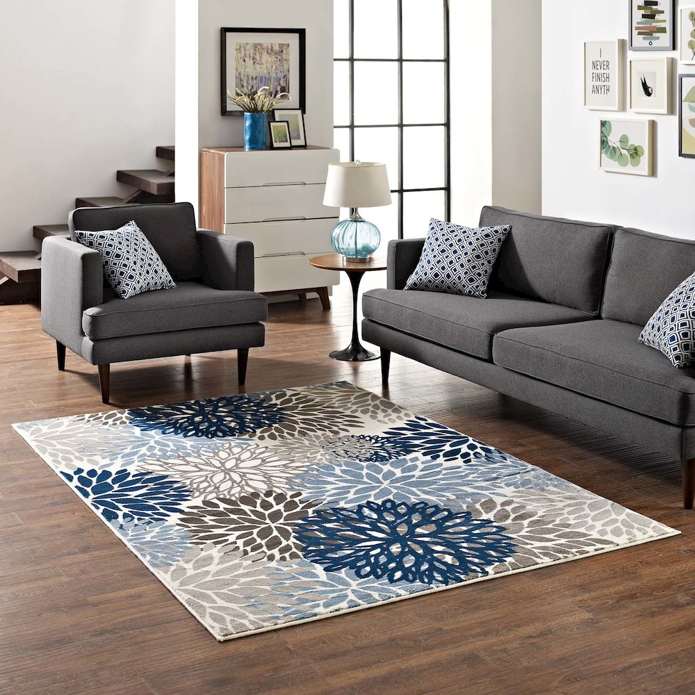 Calithea Vintage Classic Abstract Floral 5x8 Area Rug. Picture 5