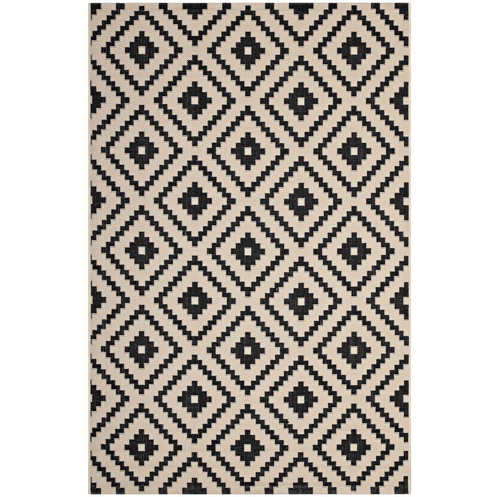 Perplex Geometric Diamond Trellis Indoor and Outdoor 5x8 Area Rug. Picture 1