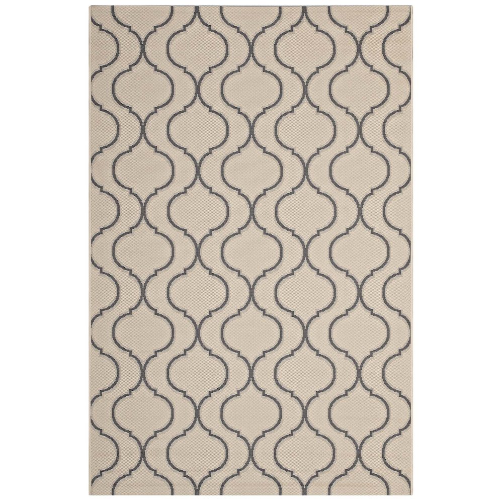 Linza Wave Abstract Trellis Indoor and Outdoor 5x8 Area Rug. Picture 1