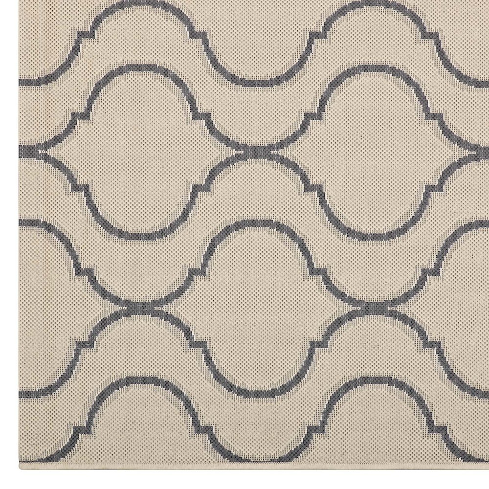 Linza Wave Abstract Trellis Indoor and Outdoor 8x10 Area Rug. Picture 2