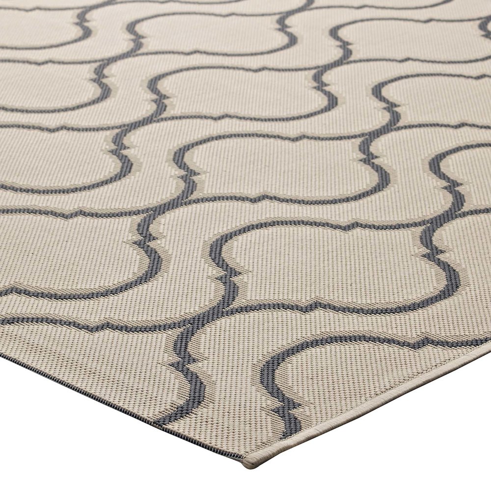 Linza Wave Abstract Trellis Indoor and Outdoor 8x10 Area Rug. Picture 3