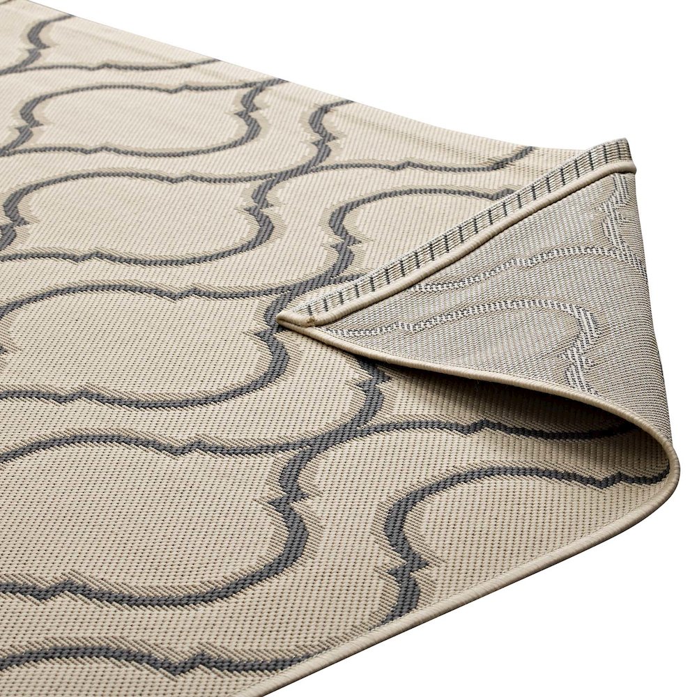 Linza Wave Abstract Trellis Indoor and Outdoor 8x10 Area Rug. Picture 4