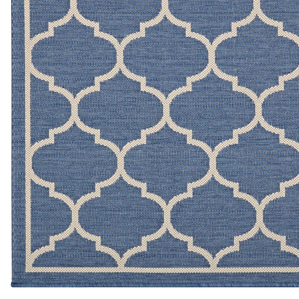 Avena Moroccan Quatrefoil Trellis Indoor and Outdoor 5x8 Area Rug. Picture 2