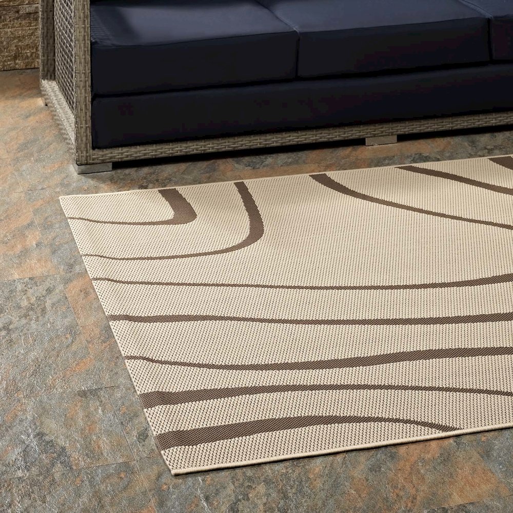 Surge Swirl Abstract Indoor and Outdoor 8x10 Area Rug. Picture 7