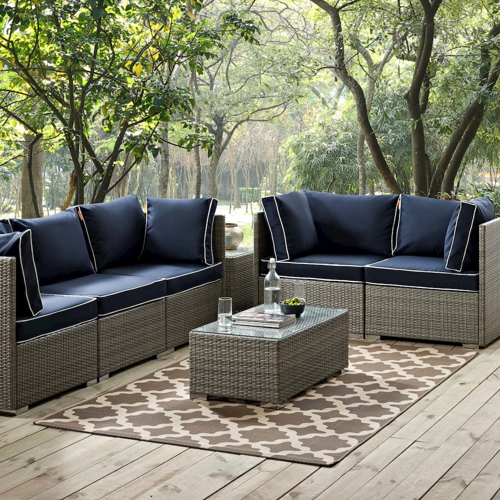 Cerelia Moroccan Trellis Indoor and Outdoor 8x10 Area Rug. Picture 5