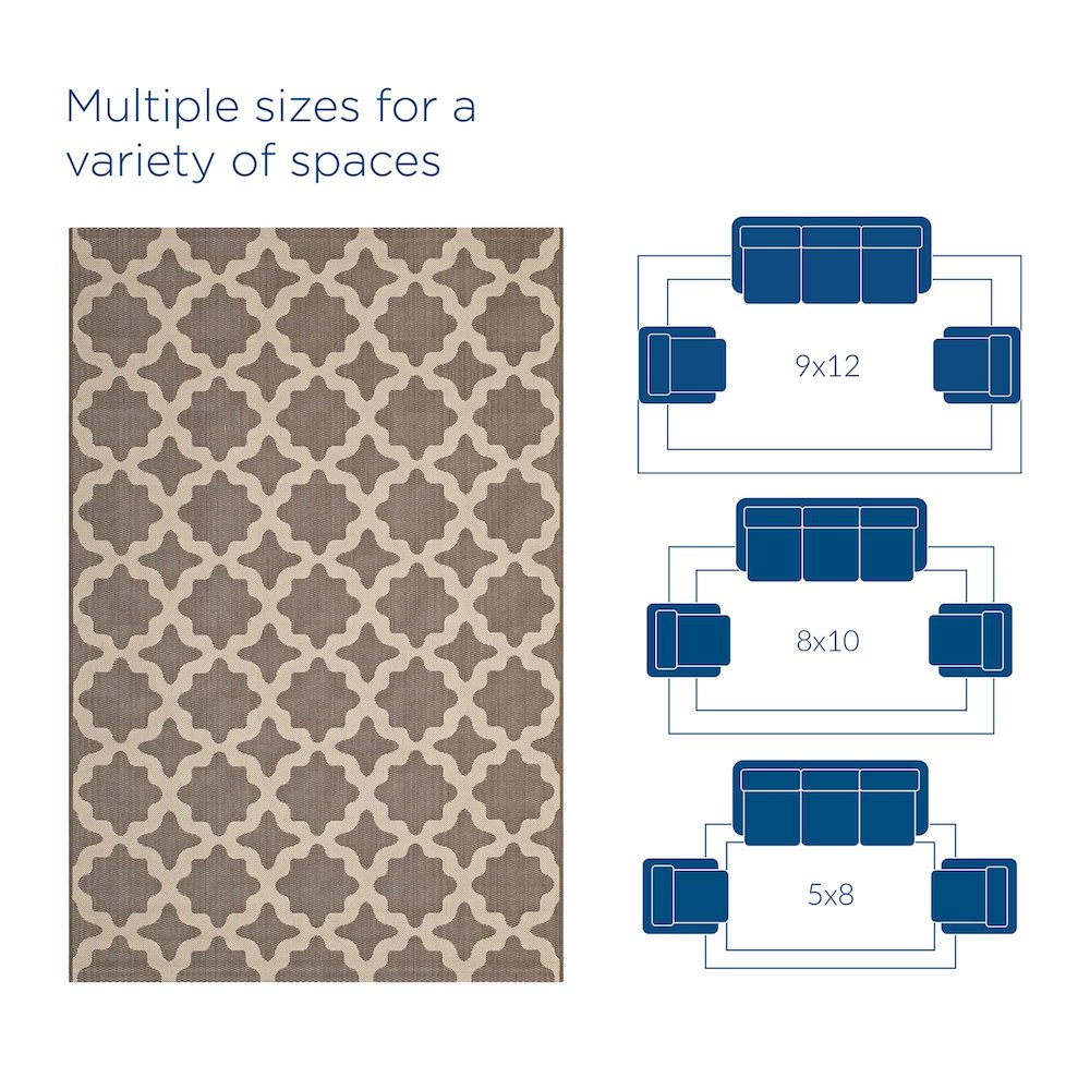 Cerelia Moroccan Trellis Indoor and Outdoor 9x12 Area Rug. Picture 2