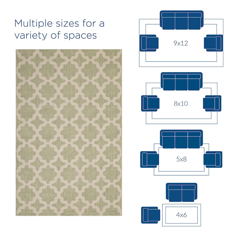 Cerelia Moroccan Trellis Indoor and Outdoor 9x12 Area Rug. Picture 2