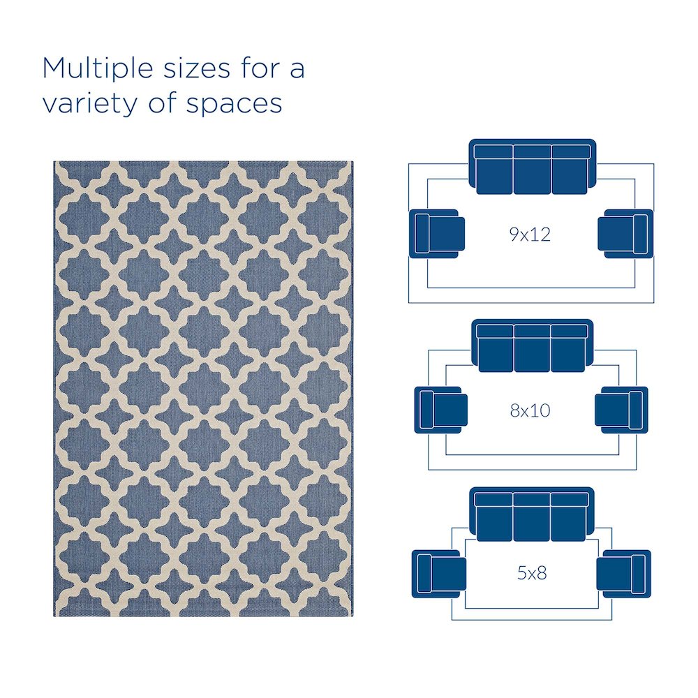 Cerelia Moroccan Trellis Indoor and Outdoor 9x12 Area Rug. Picture 2