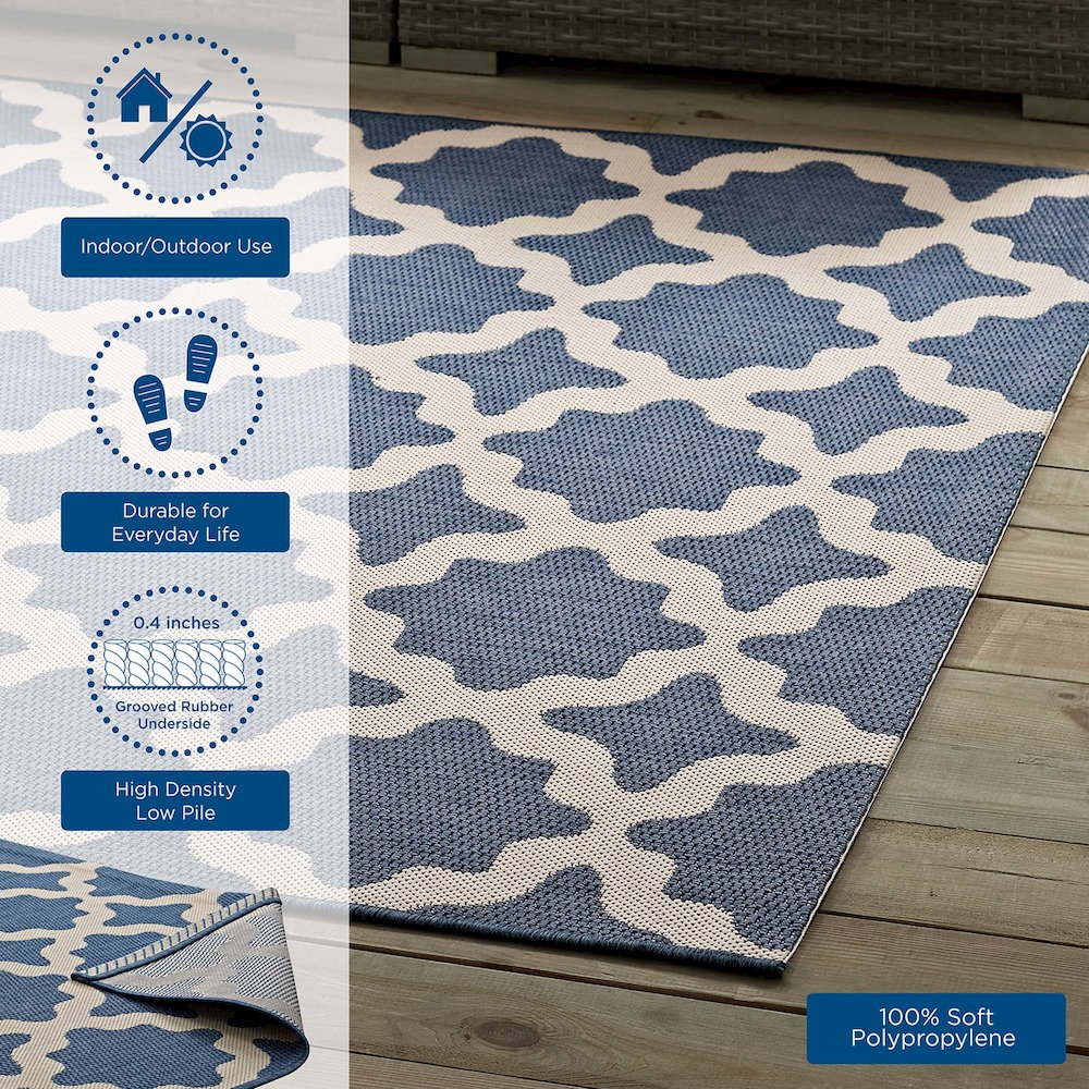 Cerelia Moroccan Trellis Indoor and Outdoor 9x12 Area Rug. Picture 9