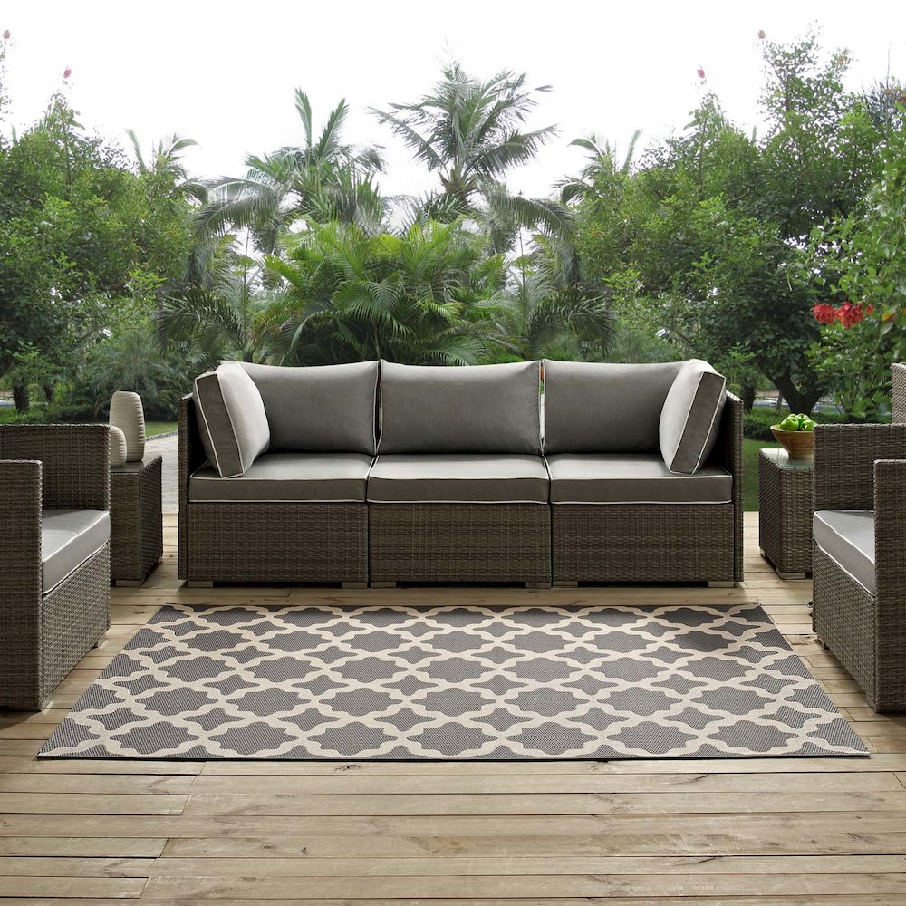 Cerelia Moroccan Trellis Indoor and Outdoor 5x8 Area Rug. Picture 6