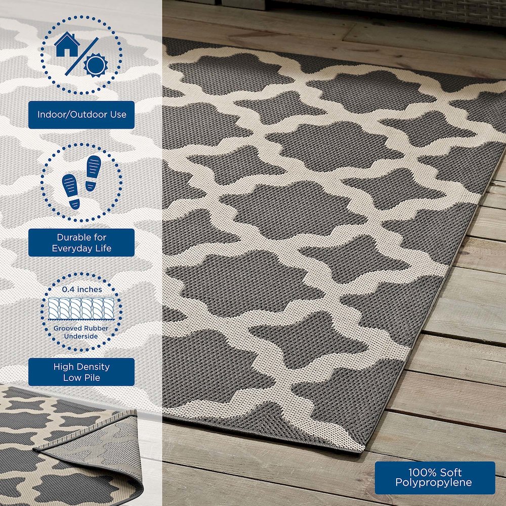 Cerelia Moroccan Trellis Indoor and Outdoor 9x12 Area Rug. Picture 9