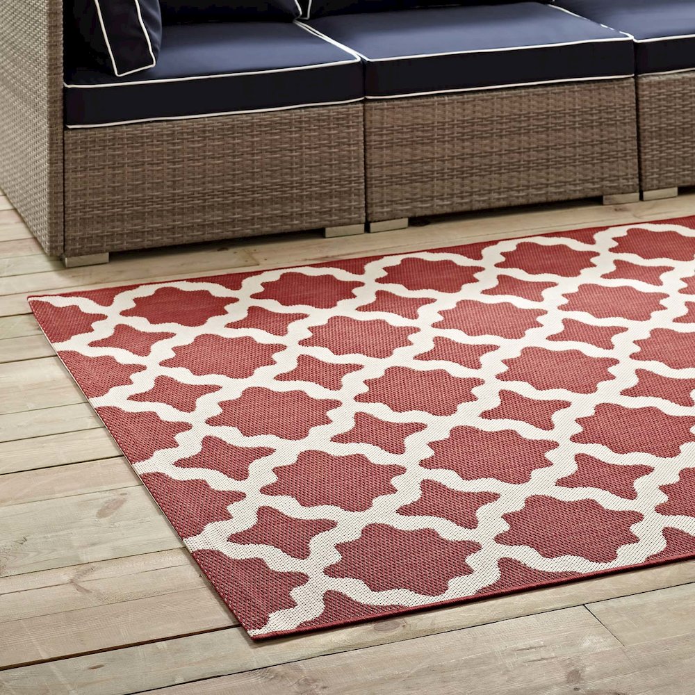 Cerelia Moroccan Trellis Indoor and Outdoor 8x10 Area Rug. Picture 7