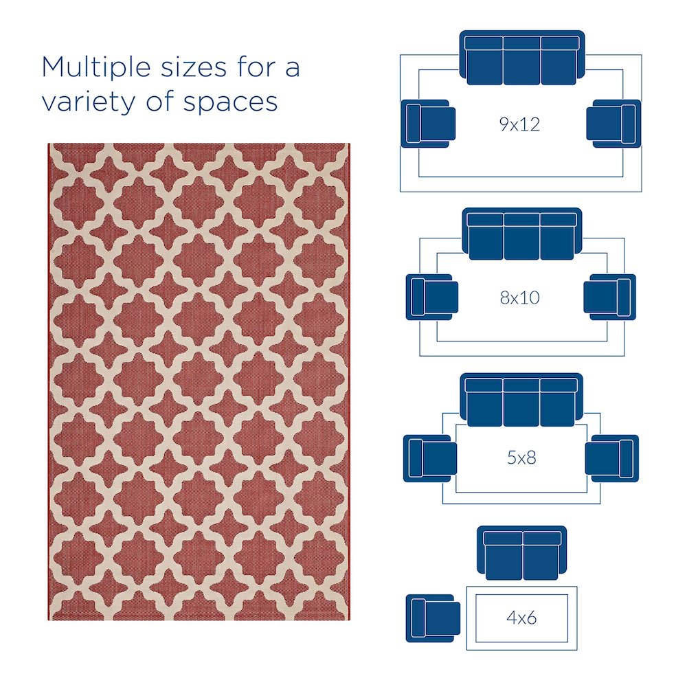 Cerelia Moroccan Trellis Indoor and Outdoor 9x12 Area Rug. Picture 2