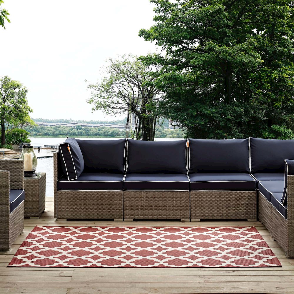 Cerelia Moroccan Trellis Indoor and Outdoor 9x12 Area Rug. Picture 7