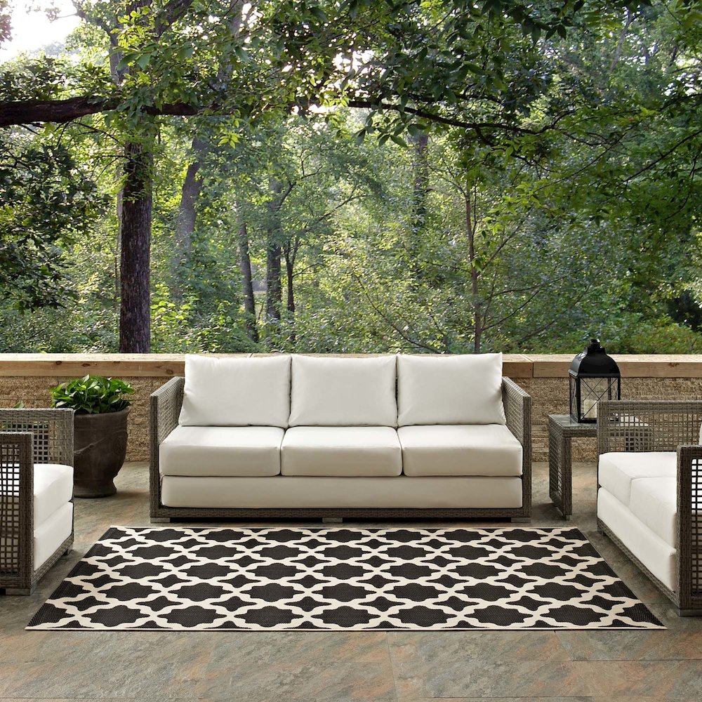 Cerelia Moroccan Trellis Indoor and Outdoor 9x12 Area Rug. Picture 7