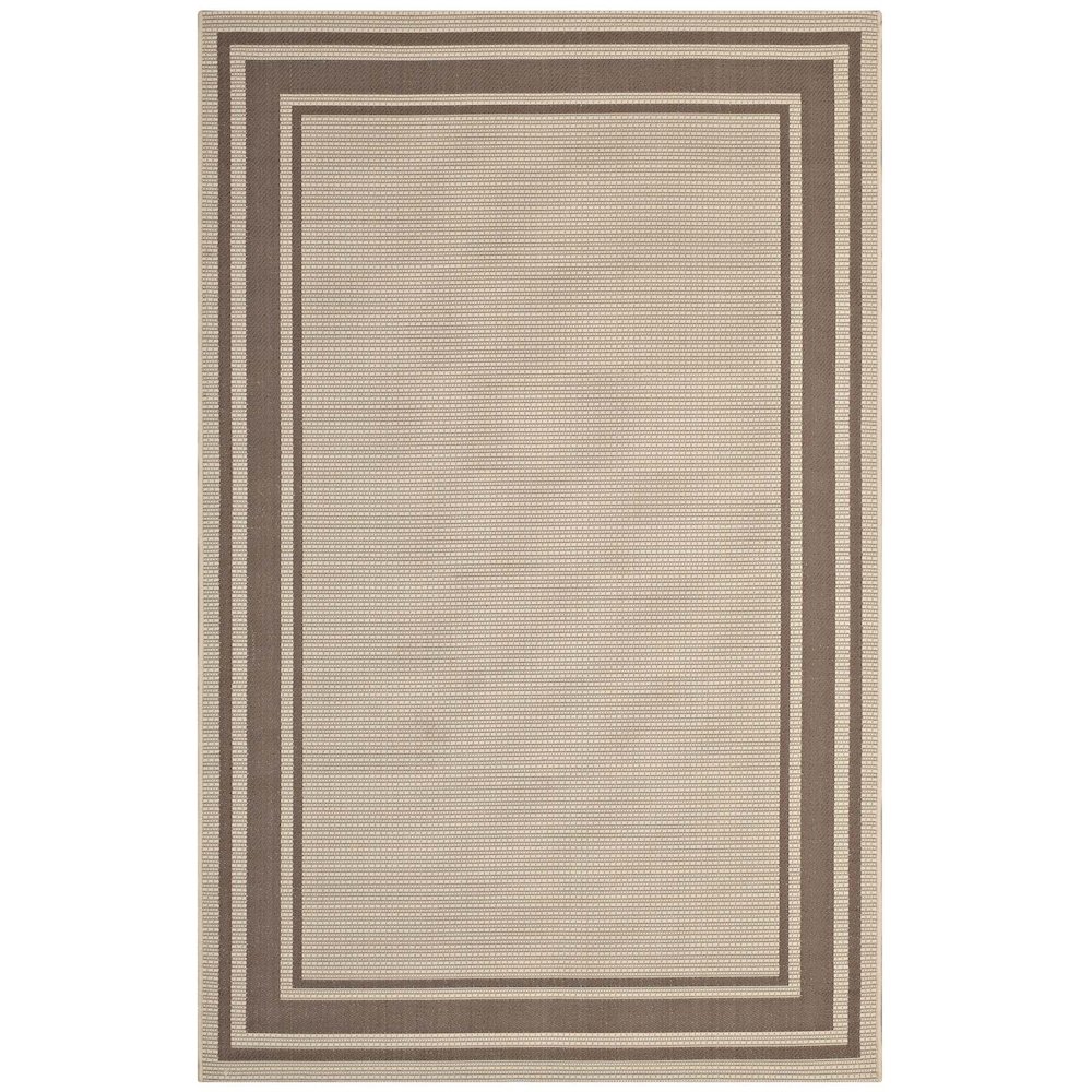 Rim Solid Border Indoor and Outdoor 8x10 Area Rug. Picture 1