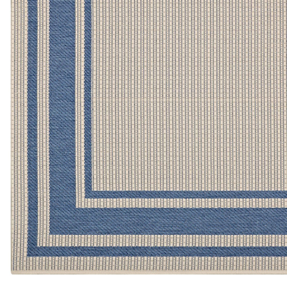 Rim Solid Border Indoor and Outdoor 5x8 Area Rug. Picture 2