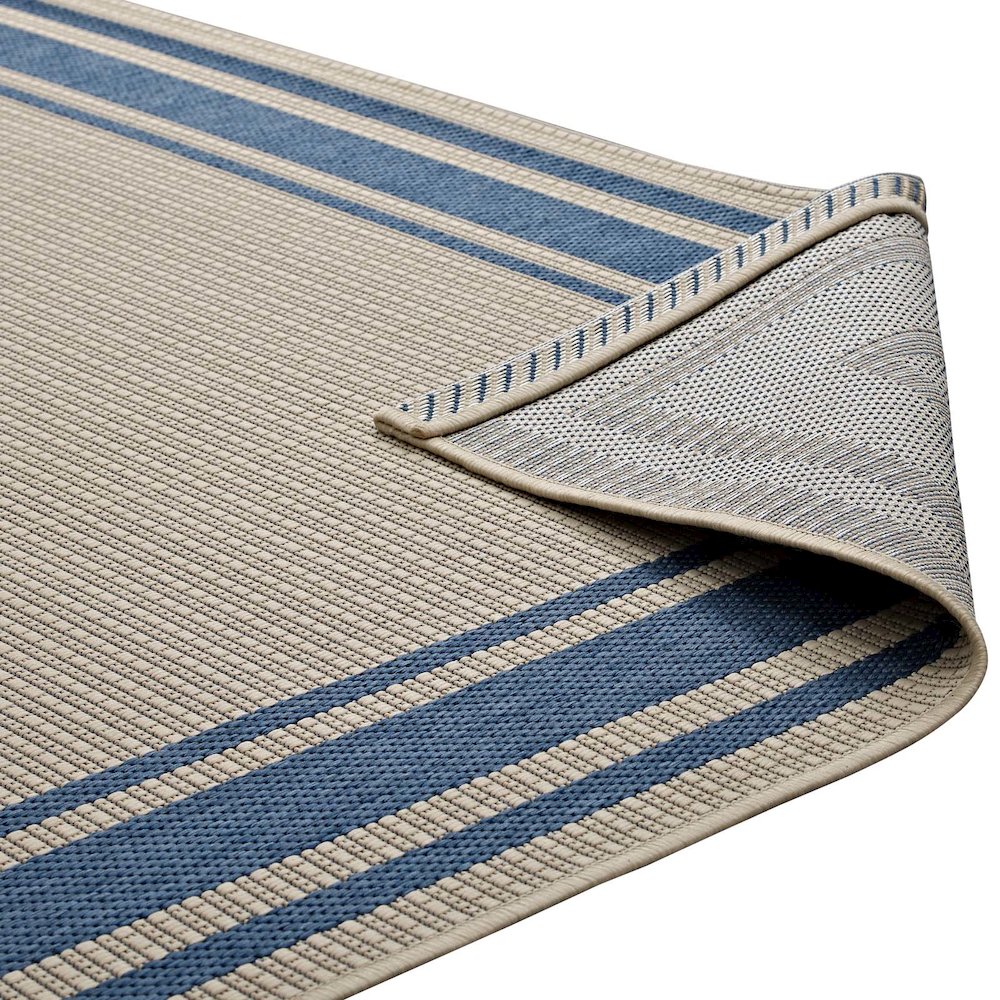 Rim Solid Border Indoor and Outdoor 5x8 Area Rug. Picture 4