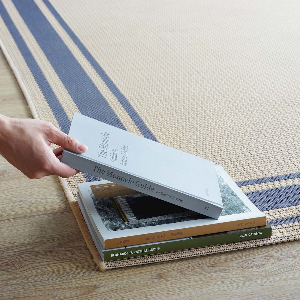 Rim Solid Border Indoor and Outdoor 5x8 Area Rug. Picture 8