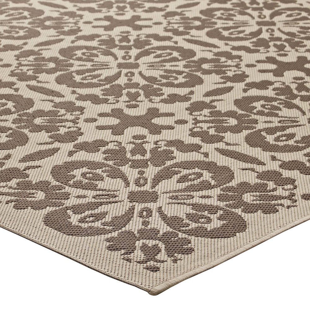 Ariana Vintage Floral Trellis Indoor and Outdoor 5x8 Area Rug. Picture 3