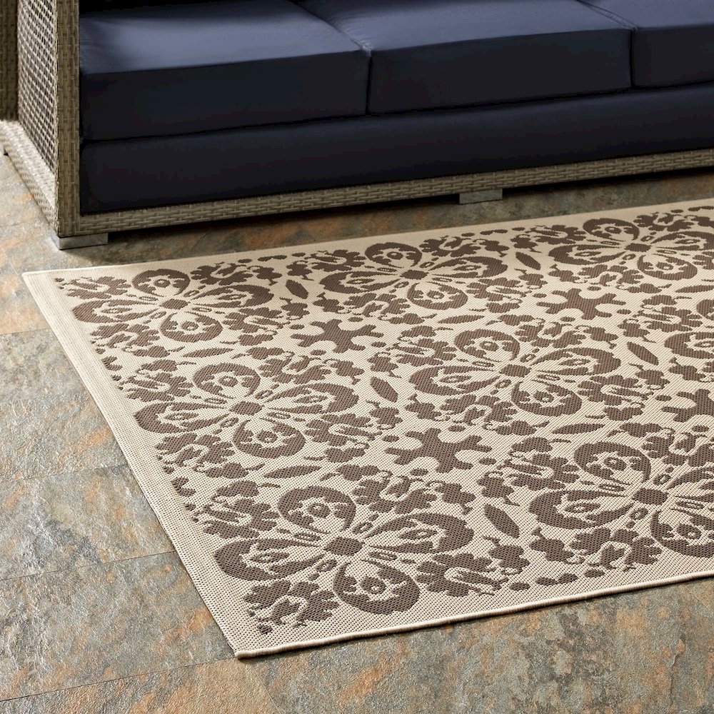 Ariana Vintage Floral Trellis Indoor and Outdoor 9x12 Area Rug. Picture 9