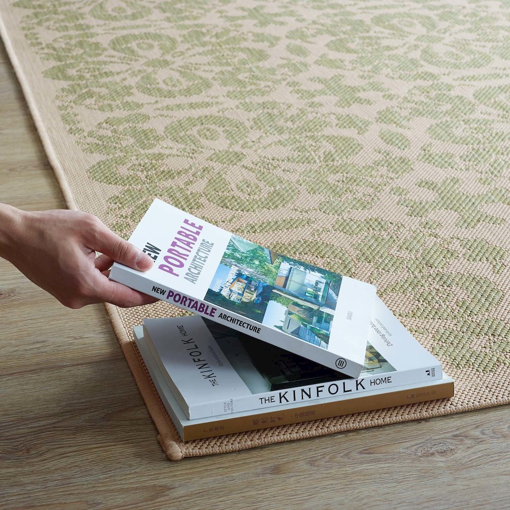 Ariana Vintage Floral Trellis Indoor and Outdoor 5x8 Area Rug. Picture 8