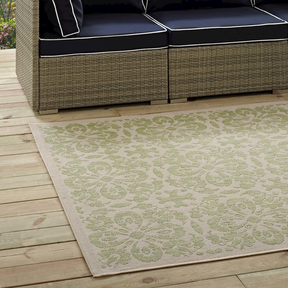Ariana Vintage Floral Trellis Indoor and Outdoor 9x12 Area Rug. Picture 8