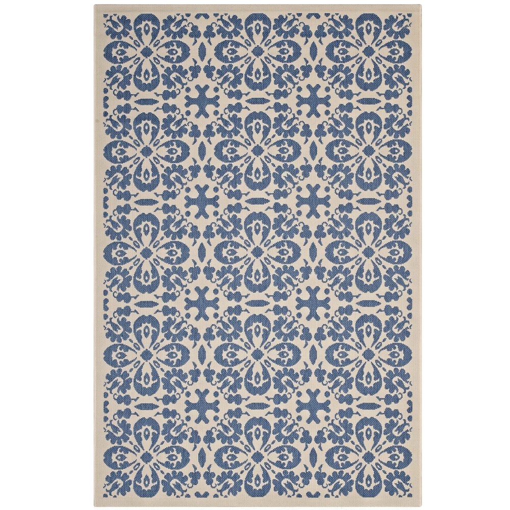 Ariana Vintage Floral Trellis Indoor and Outdoor 9x12 Area Rug. Picture 1