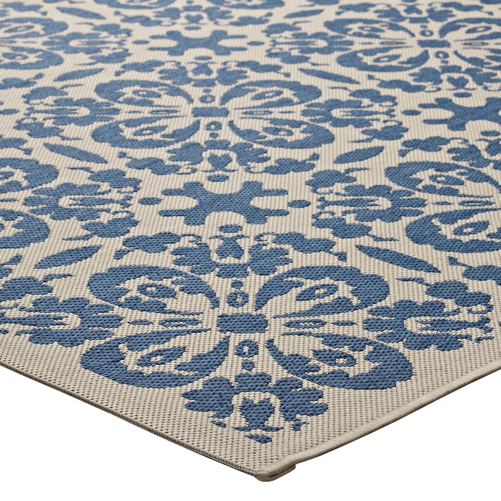 Ariana Vintage Floral Trellis Indoor and Outdoor 9x12 Area Rug. Picture 5