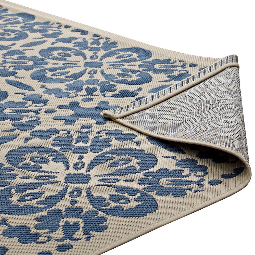 Ariana Vintage Floral Trellis Indoor and Outdoor 9x12 Area Rug. Picture 6
