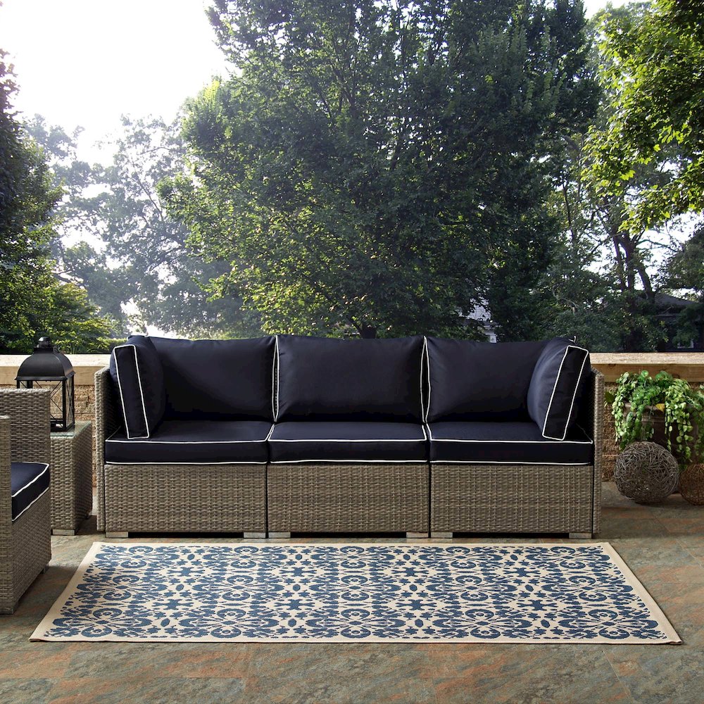 Ariana Vintage Floral Trellis Indoor and Outdoor 9x12 Area Rug. Picture 8