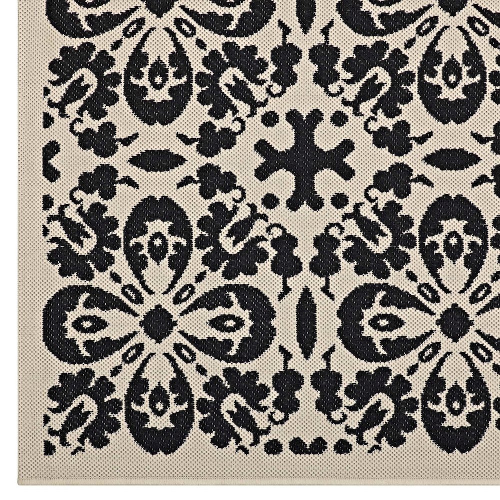 Ariana Vintage Floral Trellis Indoor and Outdoor 5x8 Area Rug. Picture 2