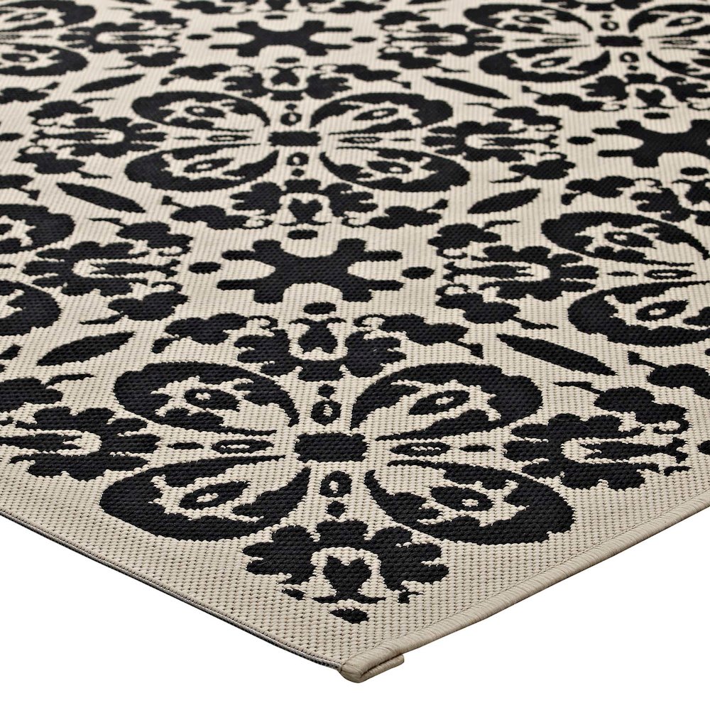 Ariana Vintage Floral Trellis Indoor and Outdoor 5x8 Area Rug. Picture 3