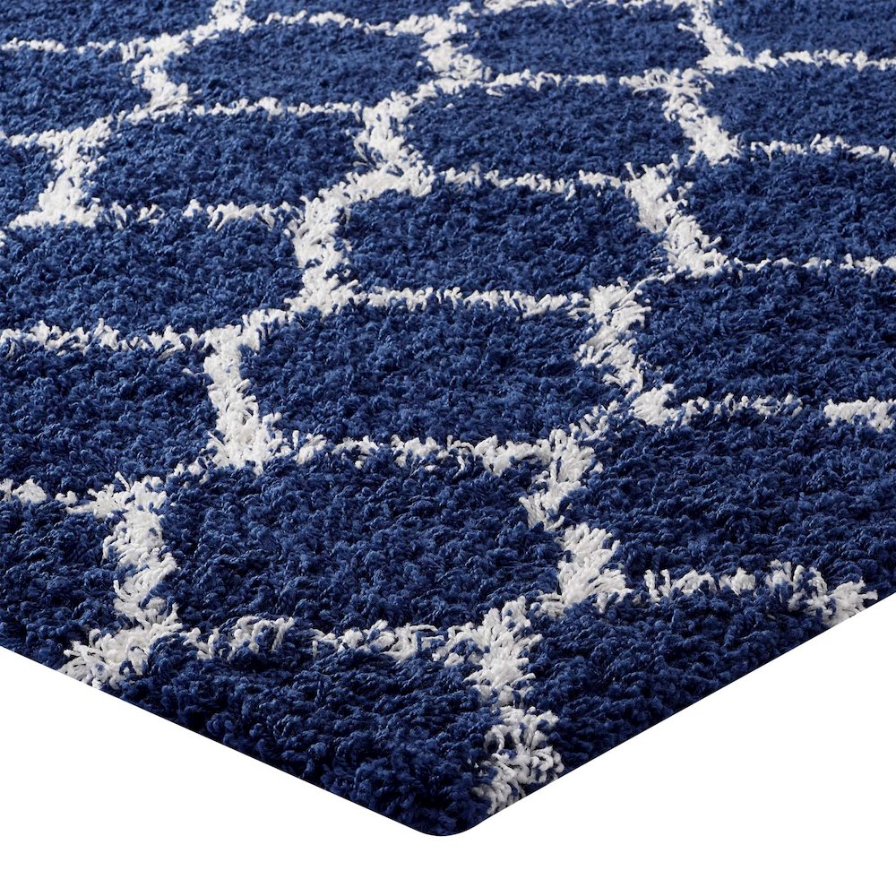 Solvea Moroccan Trellis 5x8 Shag Area Rug. Picture 3