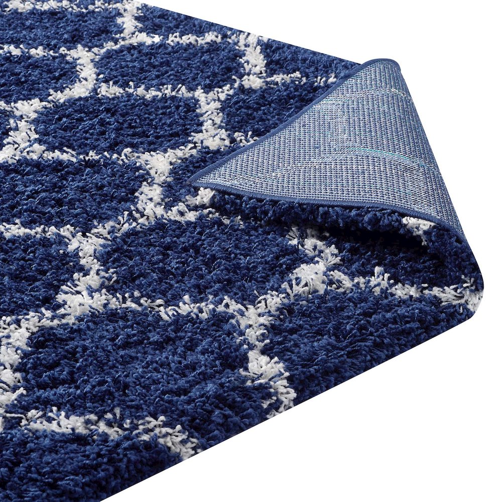 Solvea Moroccan Trellis 5x8 Shag Area Rug. Picture 4