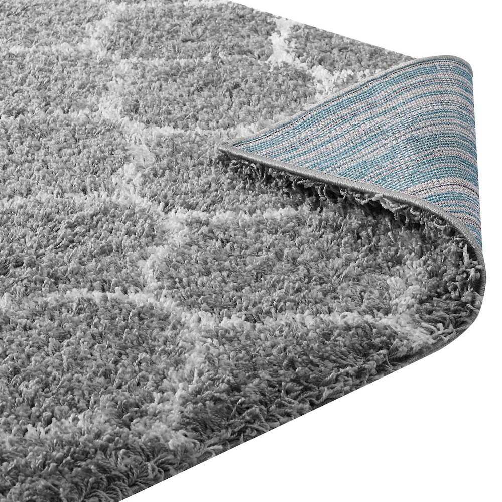 Solvea Moroccan Trellis 5x8 Shag Area Rug. Picture 4