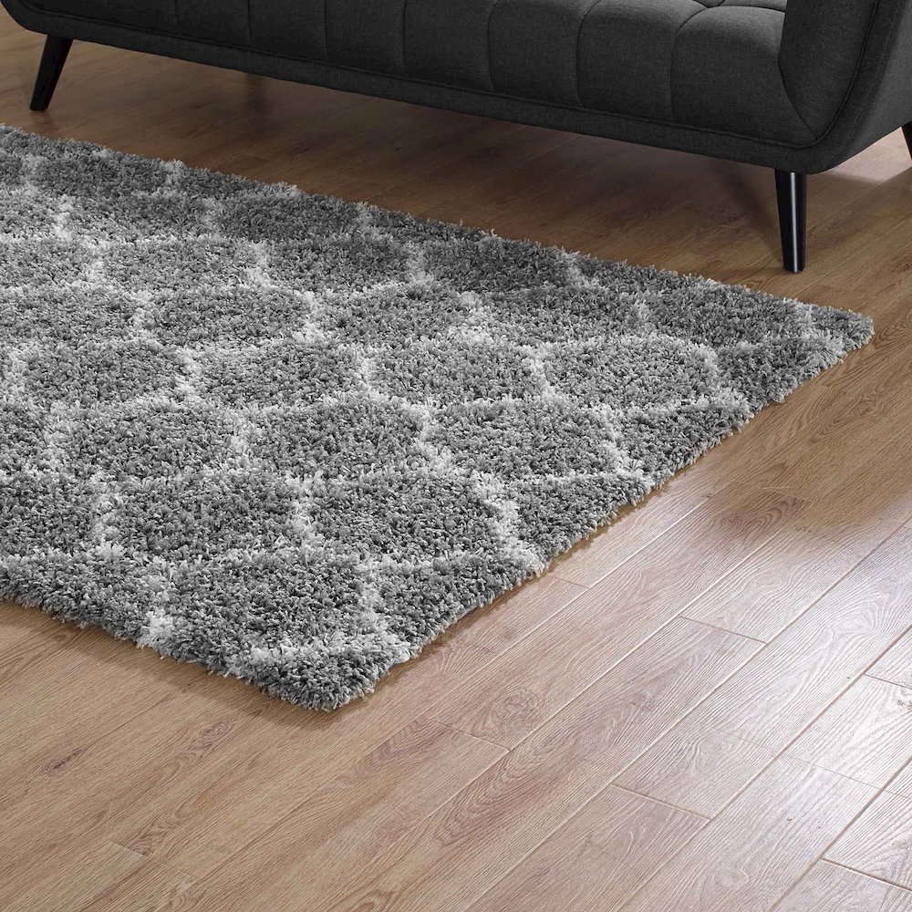 Solvea Moroccan Trellis 5x8 Shag Area Rug. Picture 7