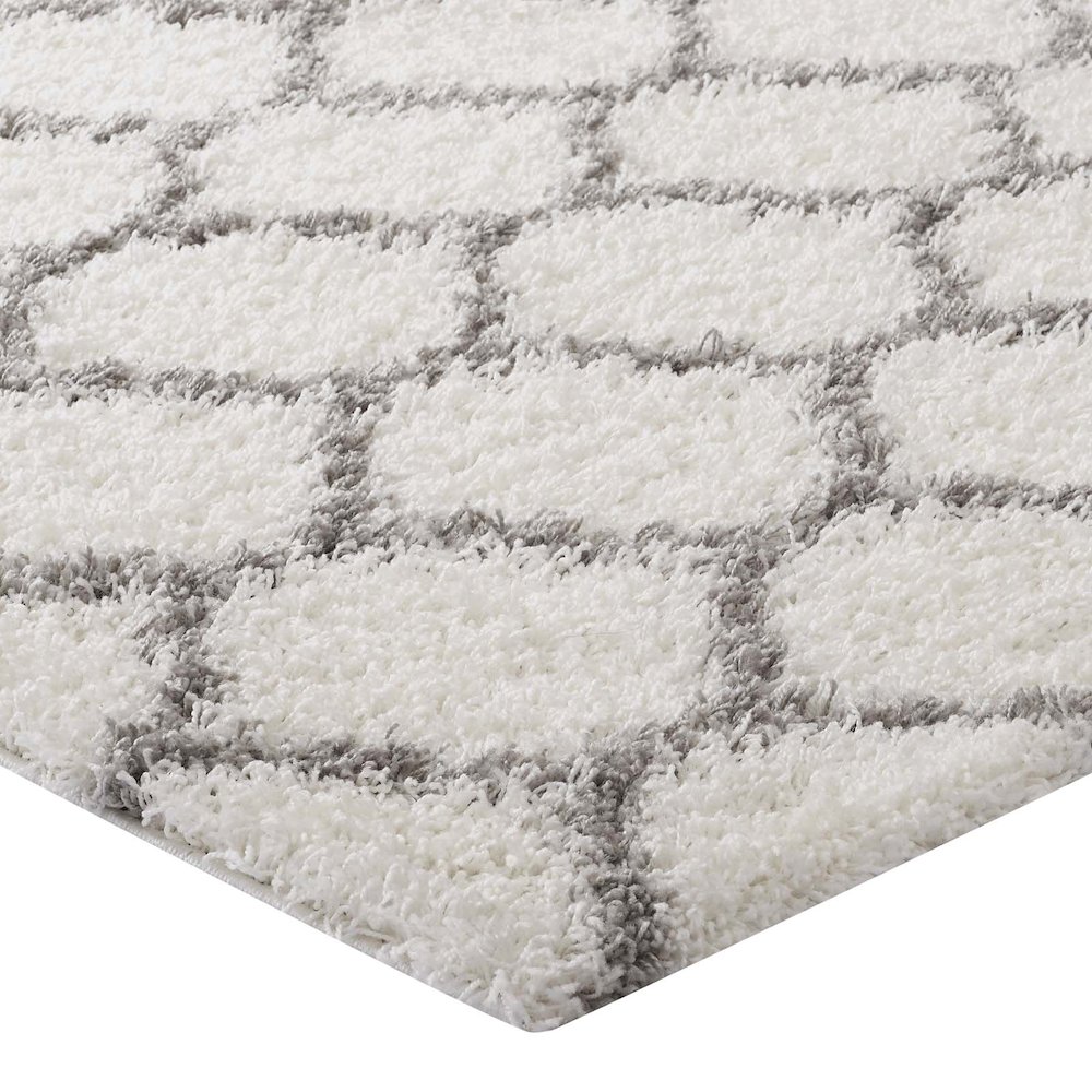 Solvea Moroccan Trellis 5x8 Shag Area Rug. Picture 3