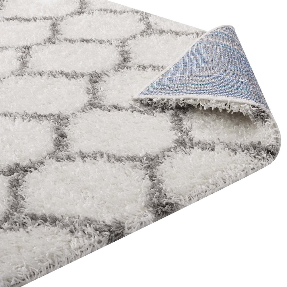 Solvea Moroccan Trellis 5x8 Shag Area Rug. Picture 4